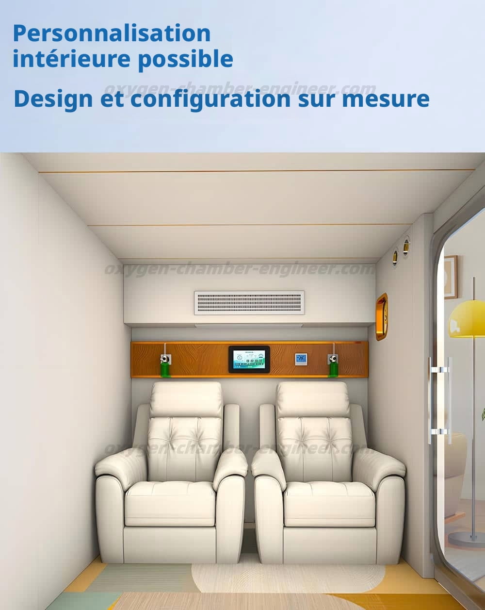 Cabine d'oxygène micro haute pression double