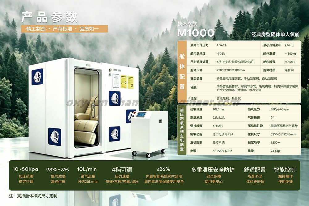 M1000 经典单人硬体微高压氧舱