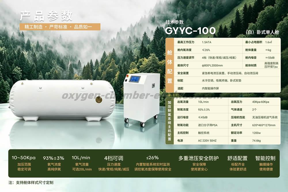 GYYC-100 单人卧式软体微高压氧舱