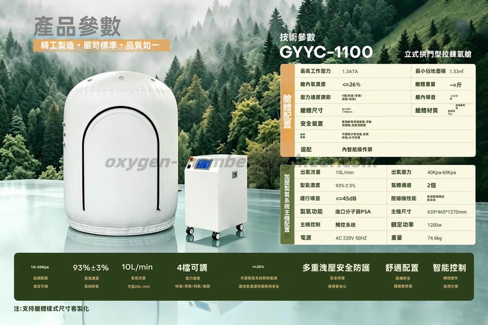 GYYC-1100立式拱門軟體微高壓氧艙