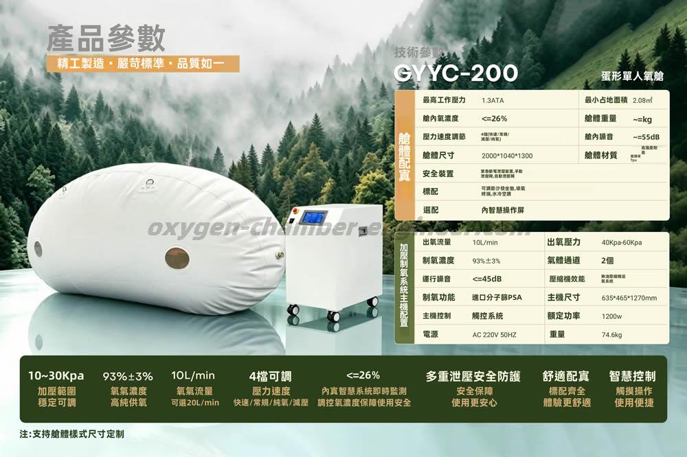 GYYC-200 單人蛋型軟體微高壓氧艙